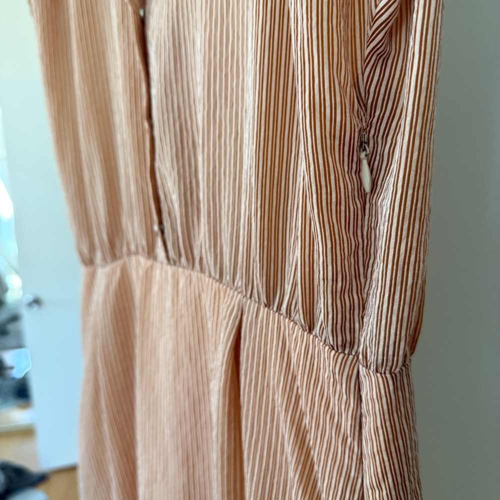 Inwear Copenhagen Elegant Brown & Cream Striped Maxi Dress - Picture 5 of 6